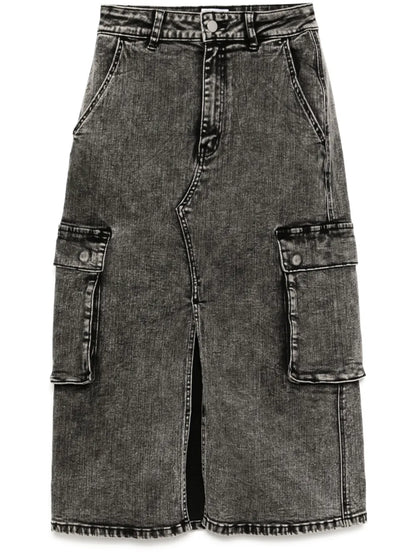 Denim Cargo Skirt
