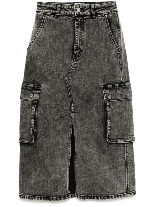 Denim Cargo Skirt