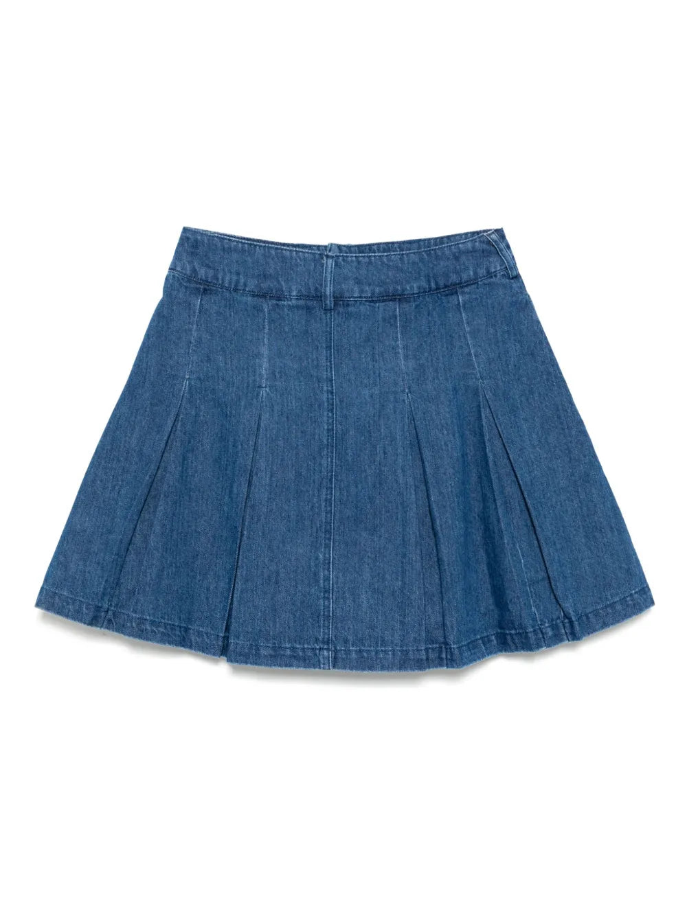 Denim Pleated Skirt