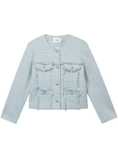 Round Neck Tweed Jacket