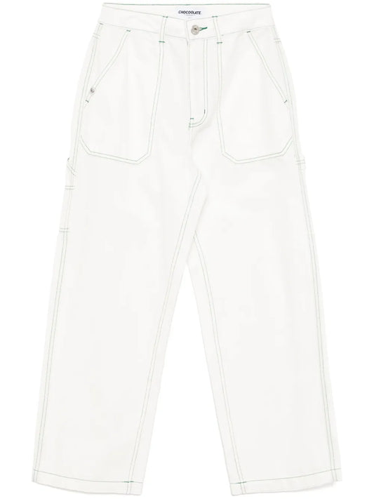Wide-Leg Work Jeans