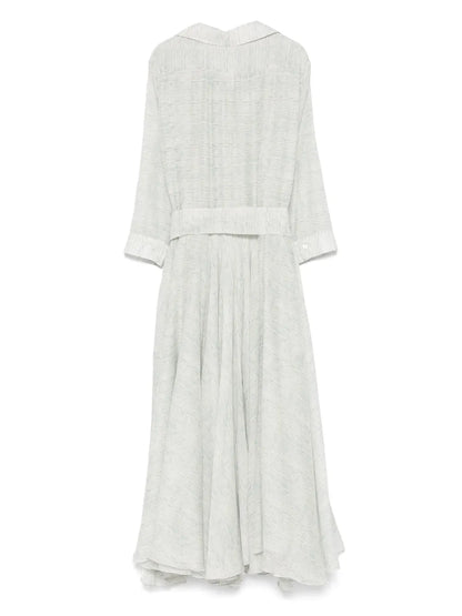 Geometric-Print Midi Dress