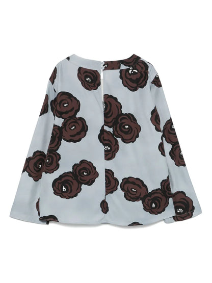 Flower-Print Blouse