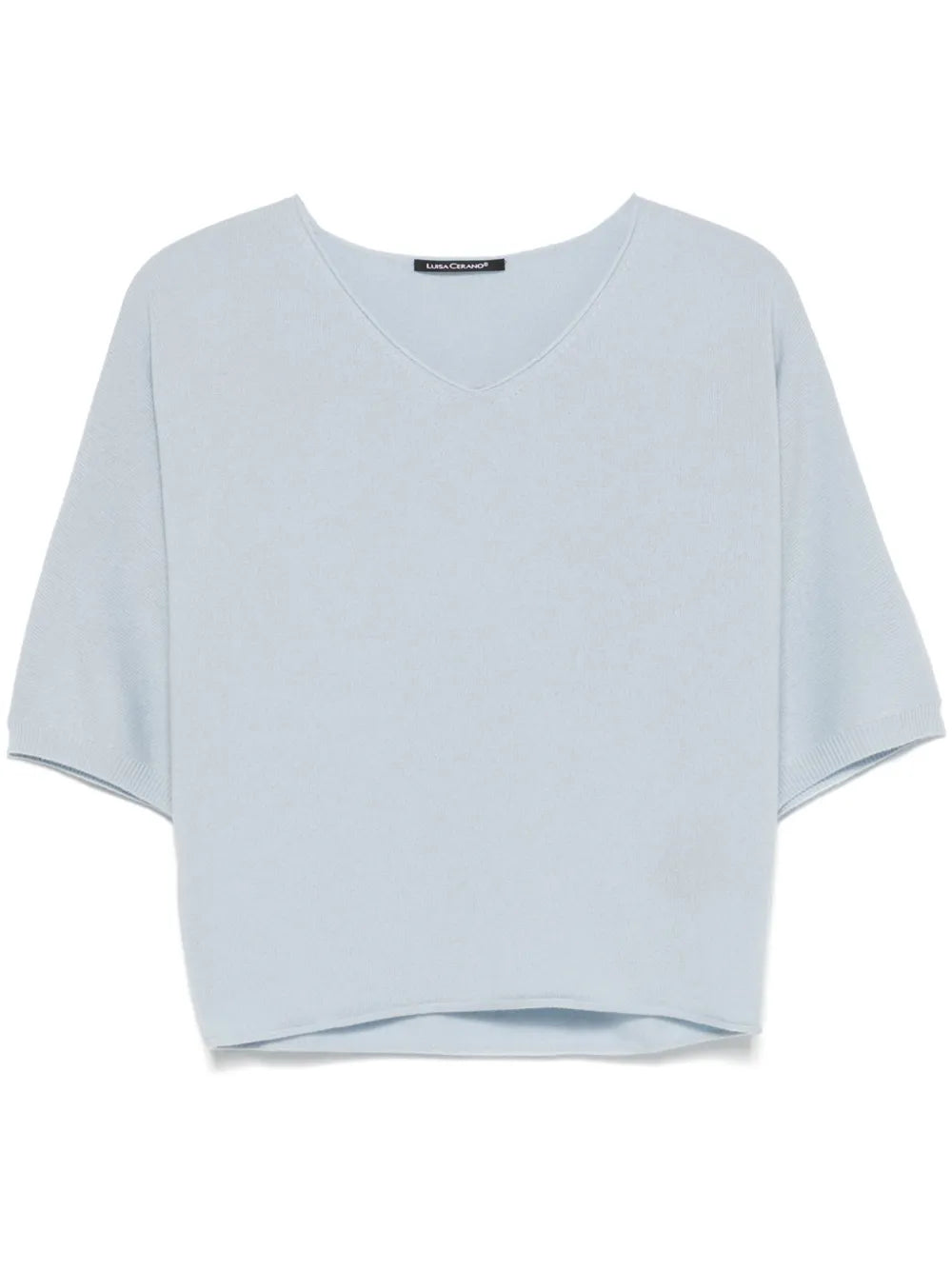 V-Neck Fine-Knit Top