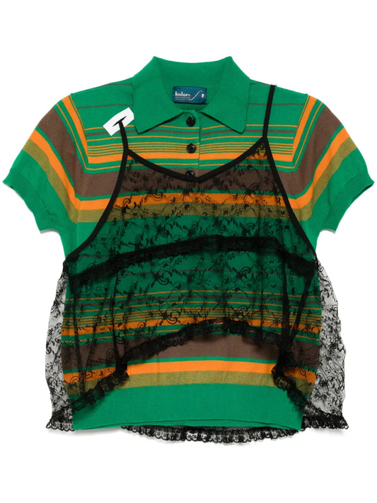 Strip Polo Tops