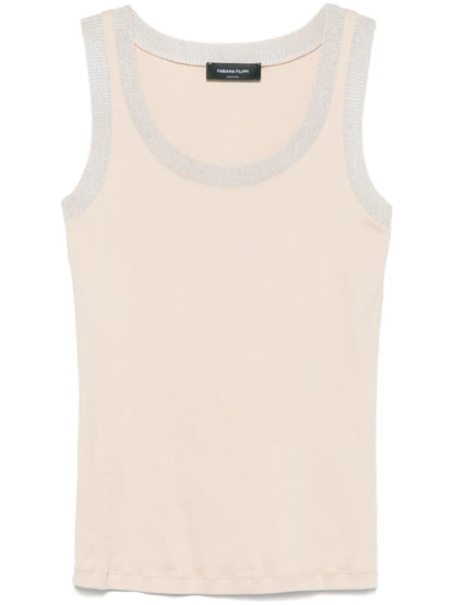 Lurex-Trim Tank Top