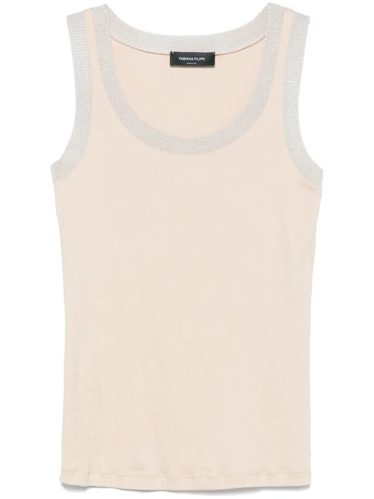 Lurex-Trim Tank Top