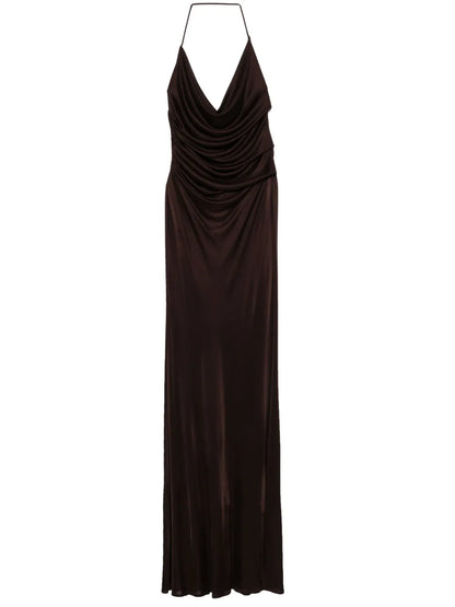 Open-Back Jersey Maxi Dress