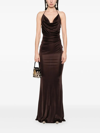 Open-Back Jersey Maxi Dress