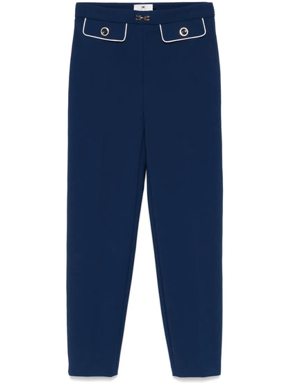 Horsebit-Detail Crepe Trousers