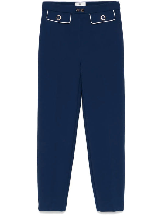Horsebit-Detail Crepe Trousers