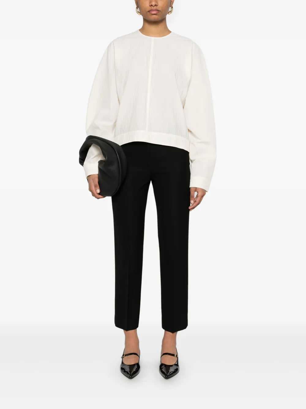 Cropped Straight-Leg Trousers