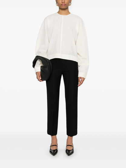 Cropped Straight-Leg Trousers