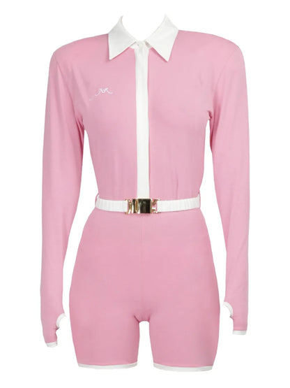 Belted Jersey Jumpsuit