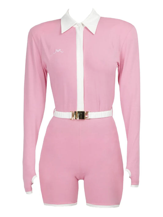 Belted Jersey Jumpsuit