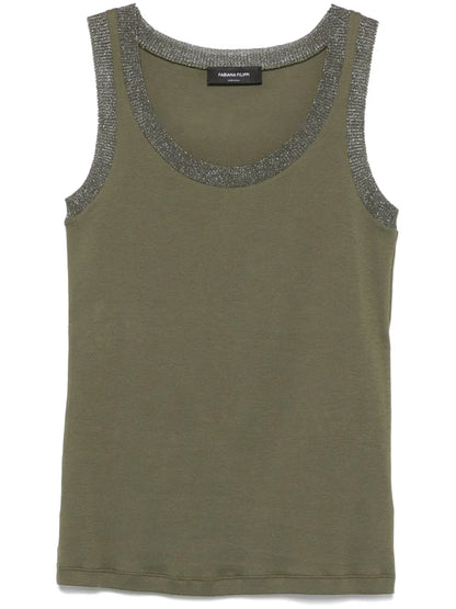 Lurex-Trim Tank Top
