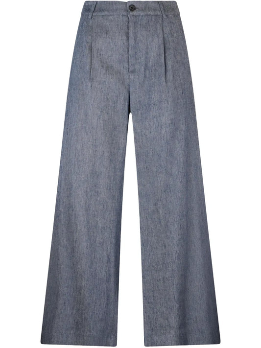 Flared Denim Trousers