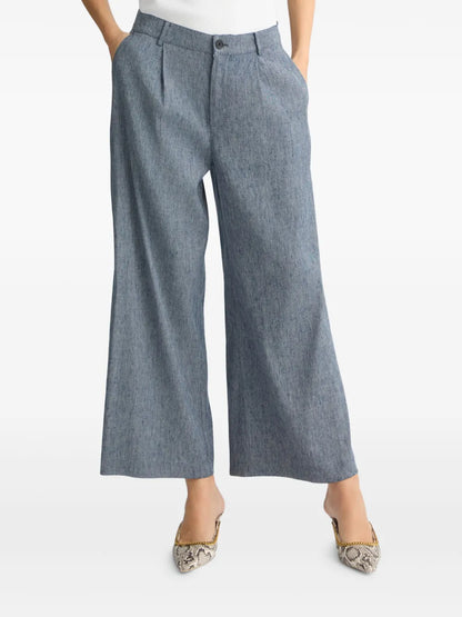 Flared Denim Trousers