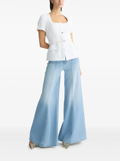 High-Waisted Flared Jeans