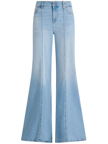 High-Waisted Flared Jeans