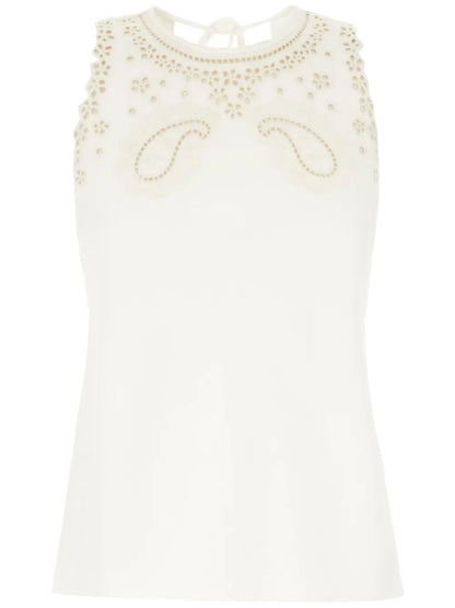 Sleeveless Laced Top