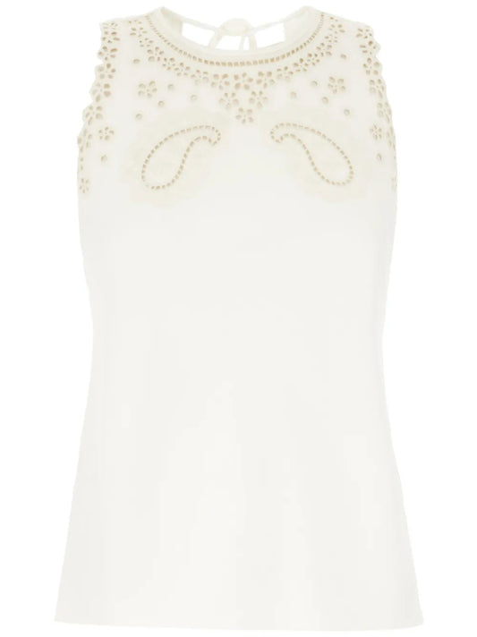 Sleeveless Laced Top