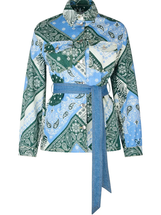 Printed Cotton Shirt Jacket