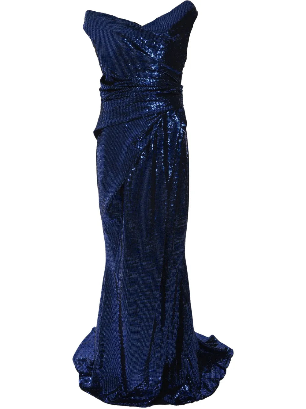 Mezzaluna Sequin-Embellished Gown