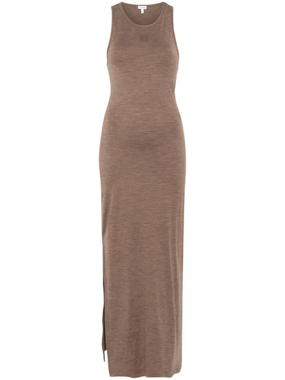 Anagram-Embroidered Maxi Dress