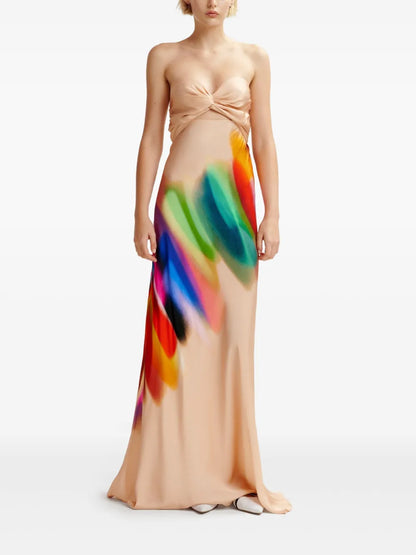 Peach Hebbles Dress