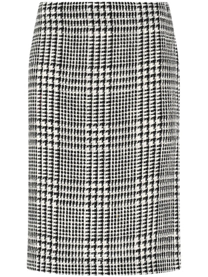 Houndstooth Pencil Skirt