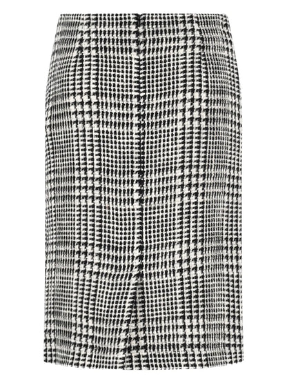 Houndstooth Pencil Skirt