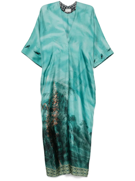 Aloe Silk Maxi Dress