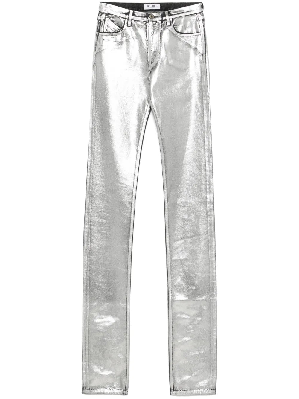 Metallic-Finish Jeans