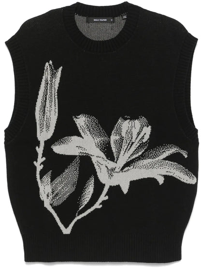 Floral Spencer Knit Vest
