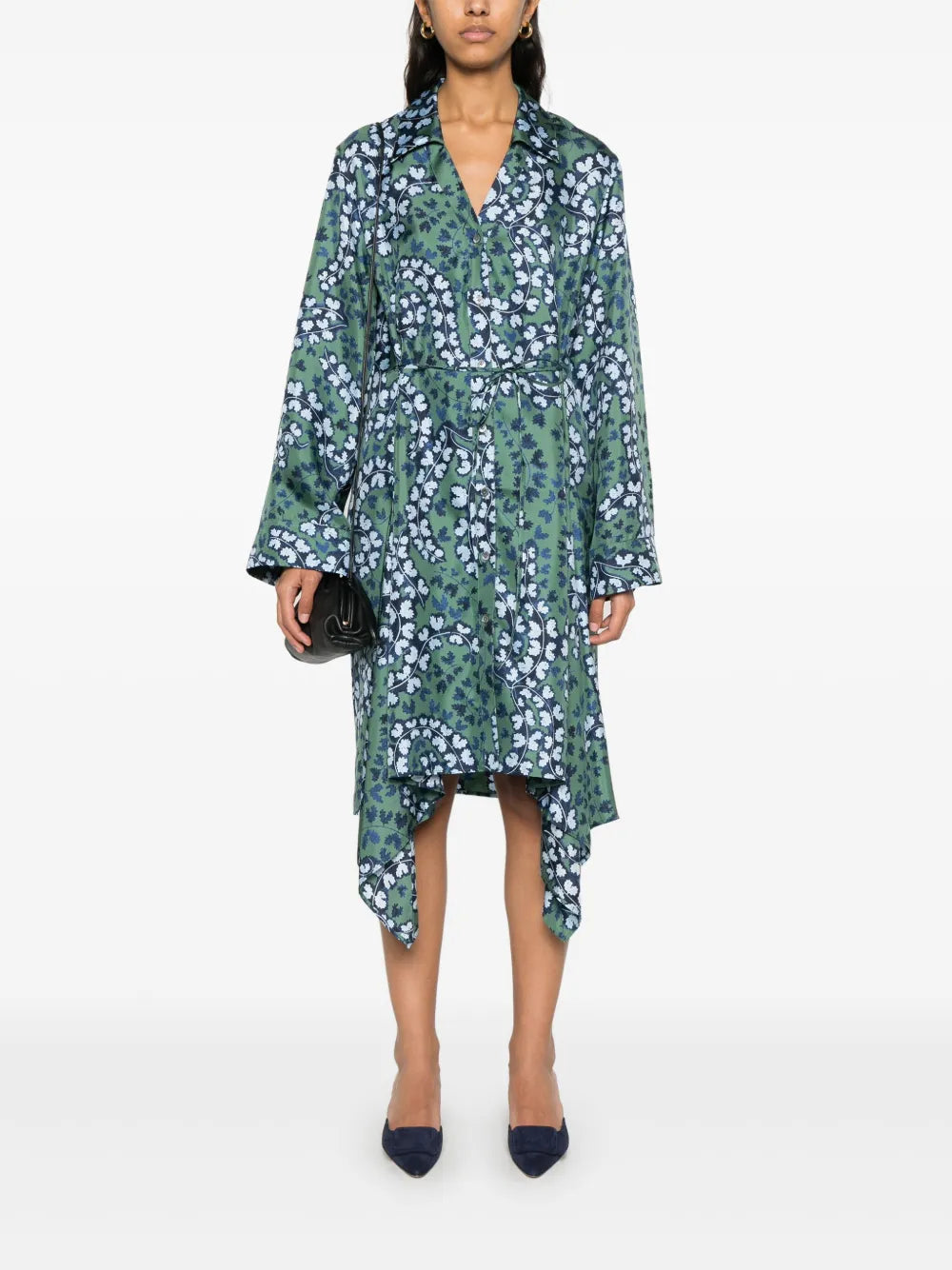 Floral-Print Midi Dress
