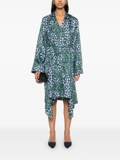 Floral-Print Midi Dress