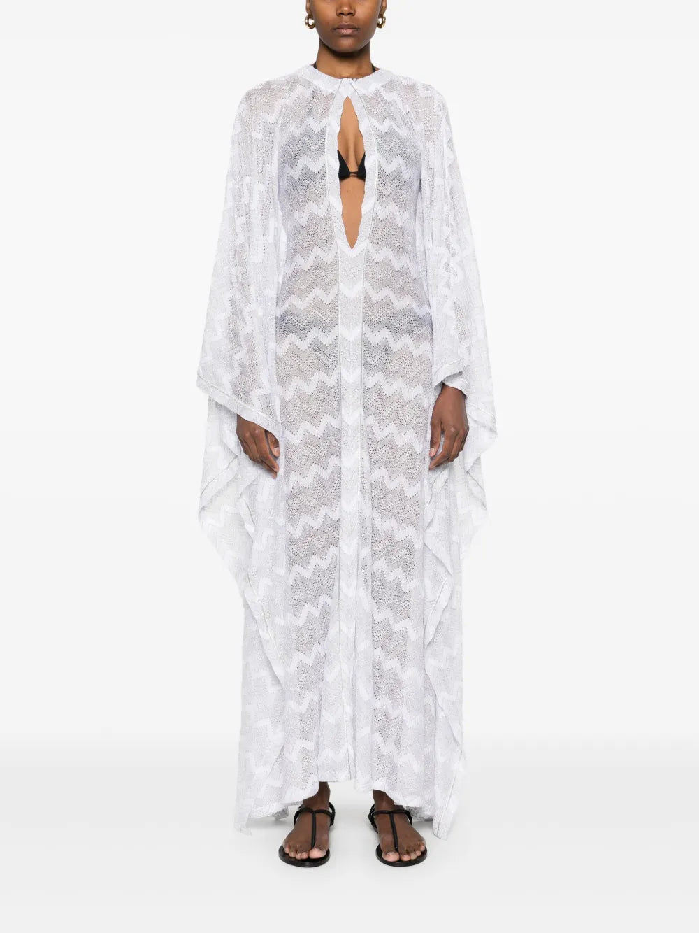 Zigzag-Woven Maxi Dress