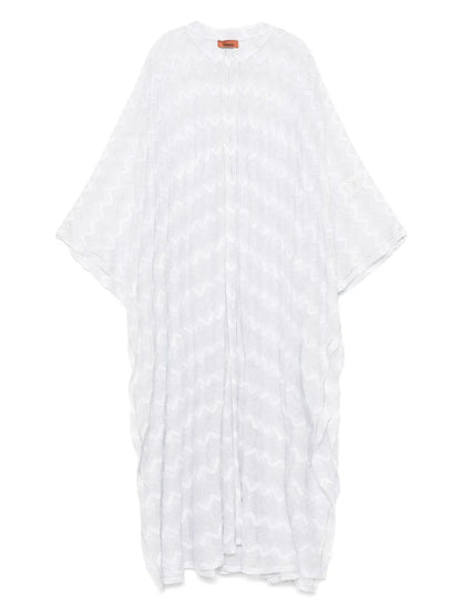 Zigzag-Woven Maxi Dress