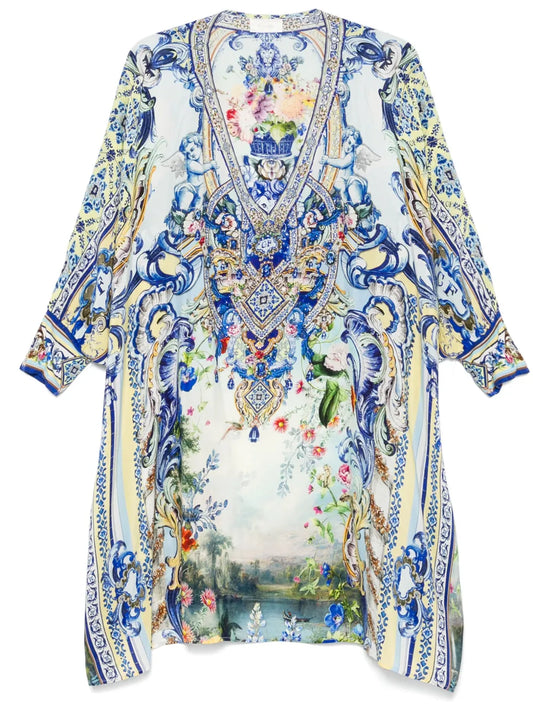 Cuff-Detail Mini Dress