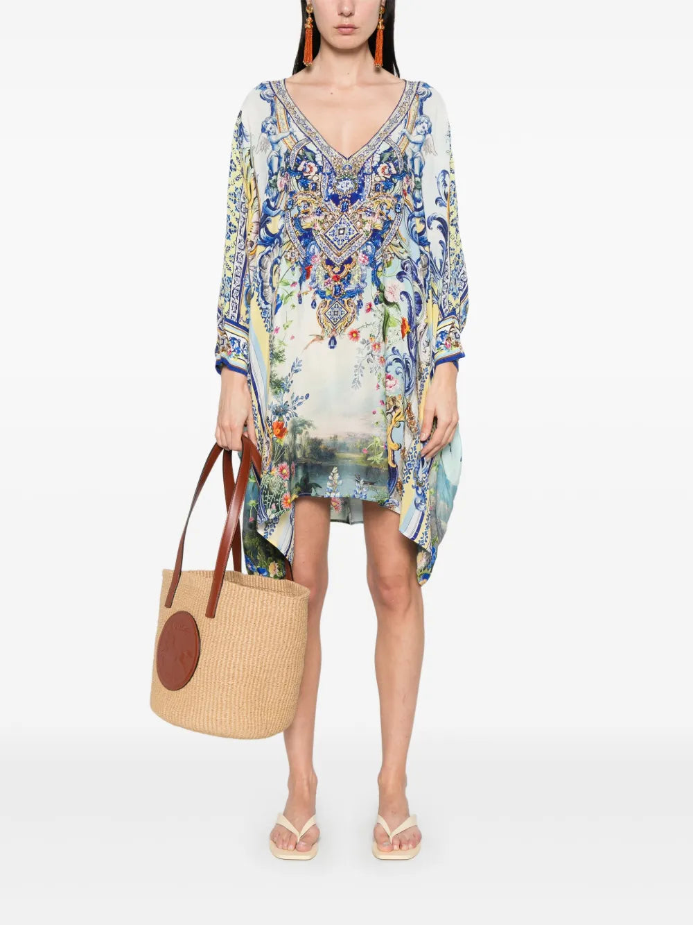 Cuff-Detail Mini Dress