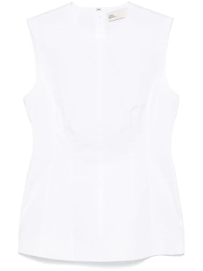 Sleeveless Poplin Top