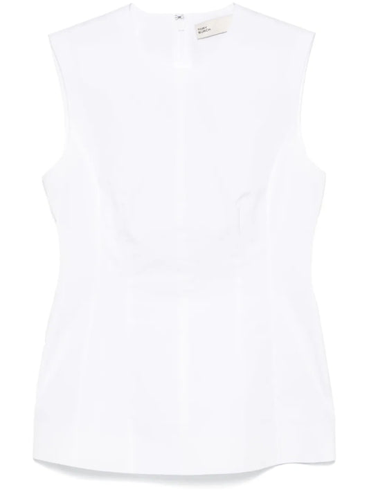 Sleeveless Poplin Top