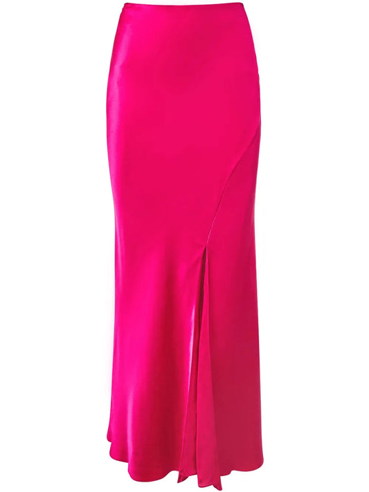 Silk Midi Skirt