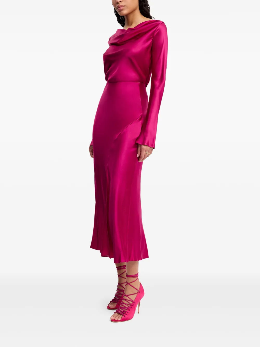 Silk Midi Skirt
