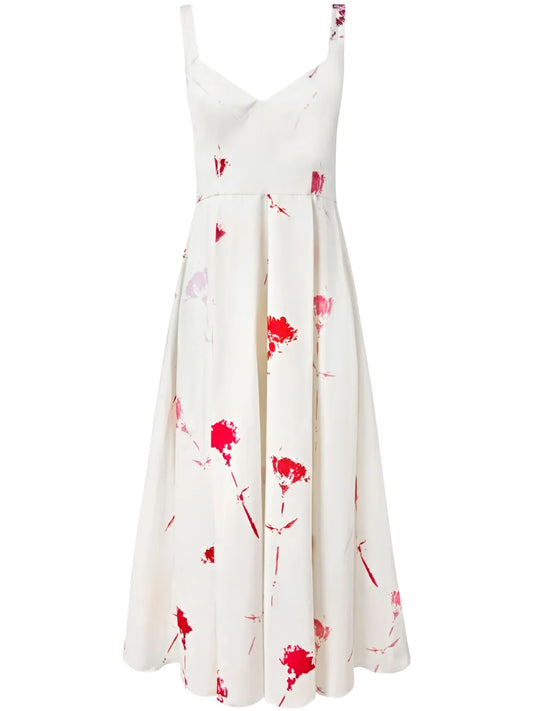Floral-Print Midi Dress