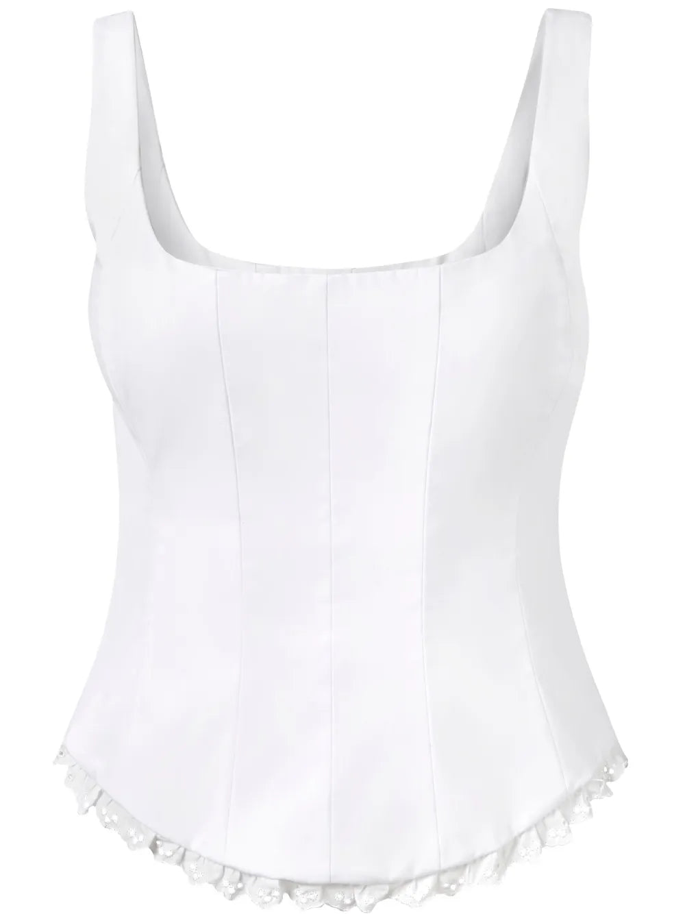 Broderie-Trim Corset Top