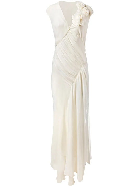 Draped Chiffon Dress