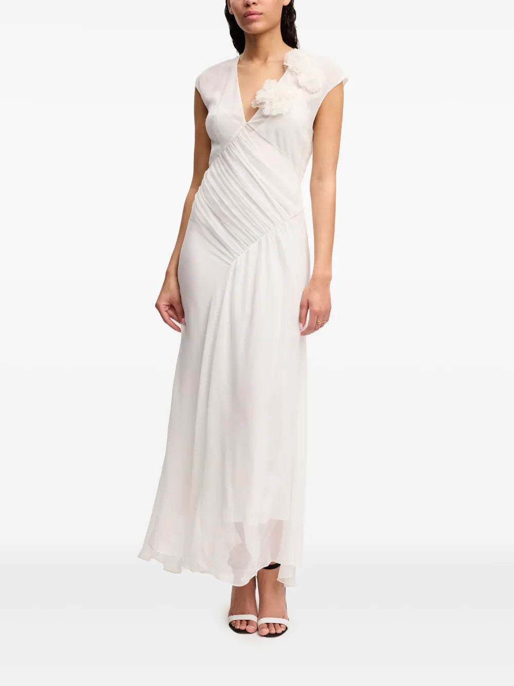 Draped Chiffon Dress