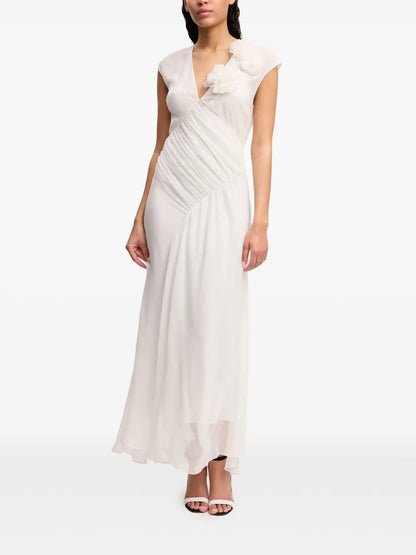 Draped Chiffon Dress
